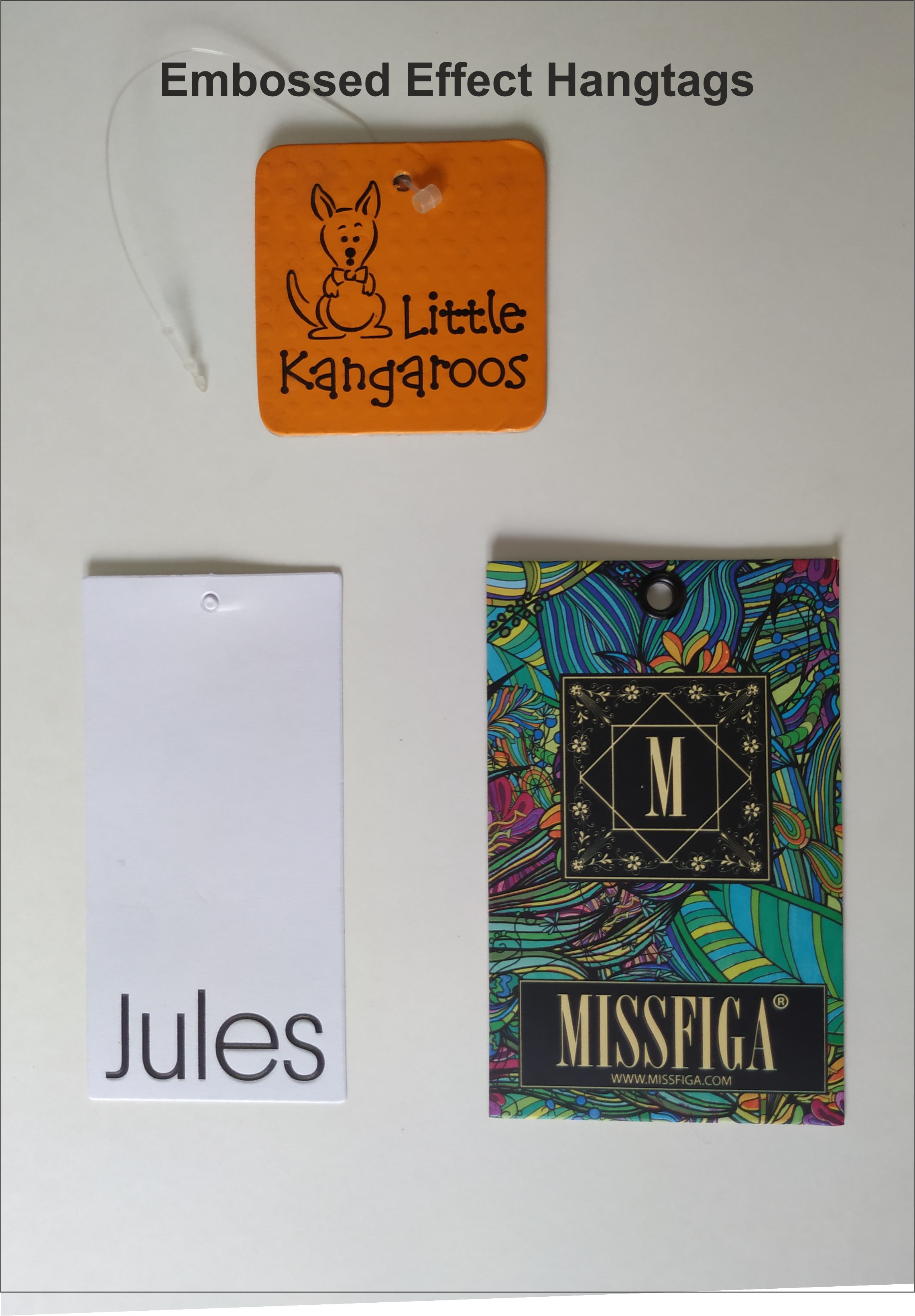Embossed / Debossed hang tags