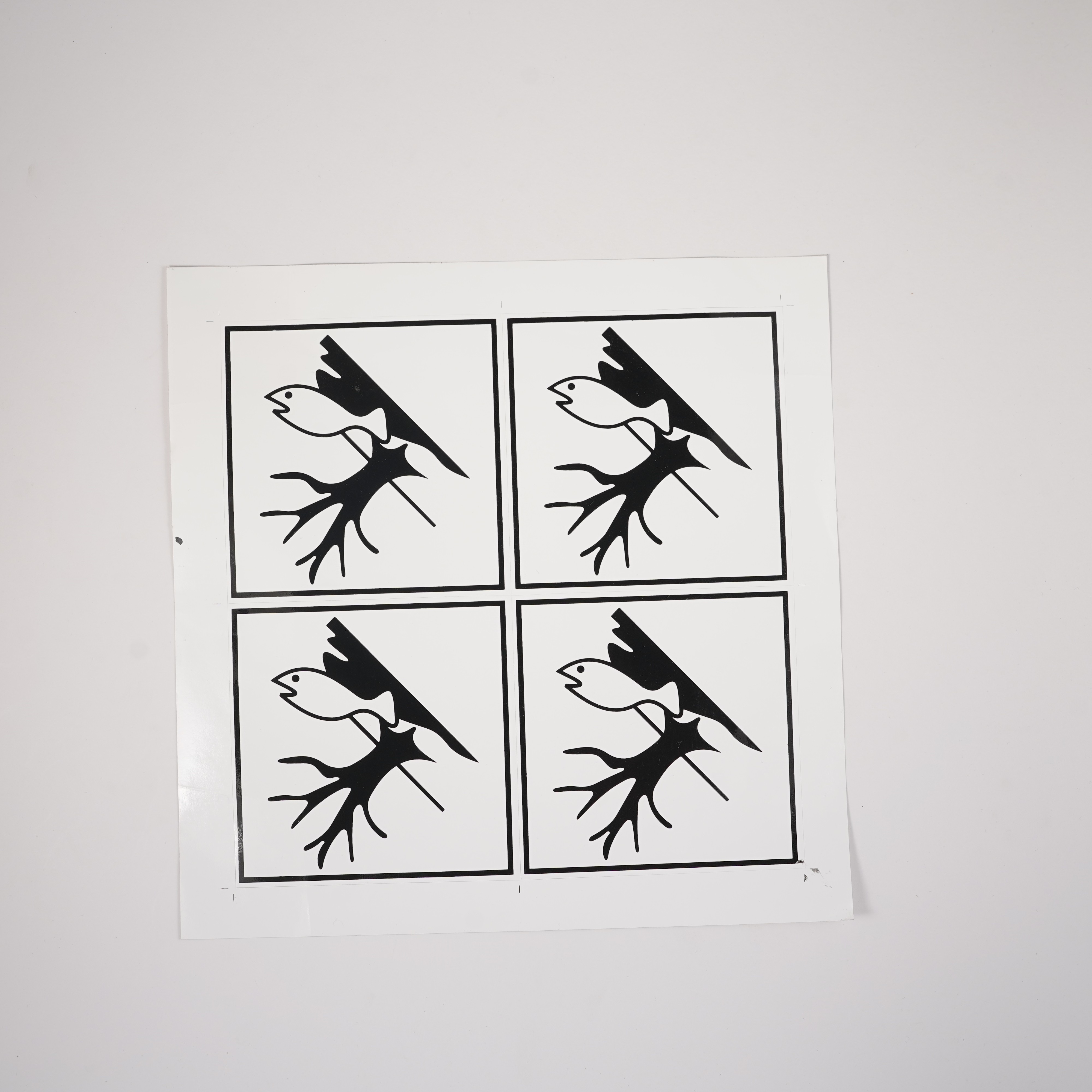 White Opaque Plastic Sticker