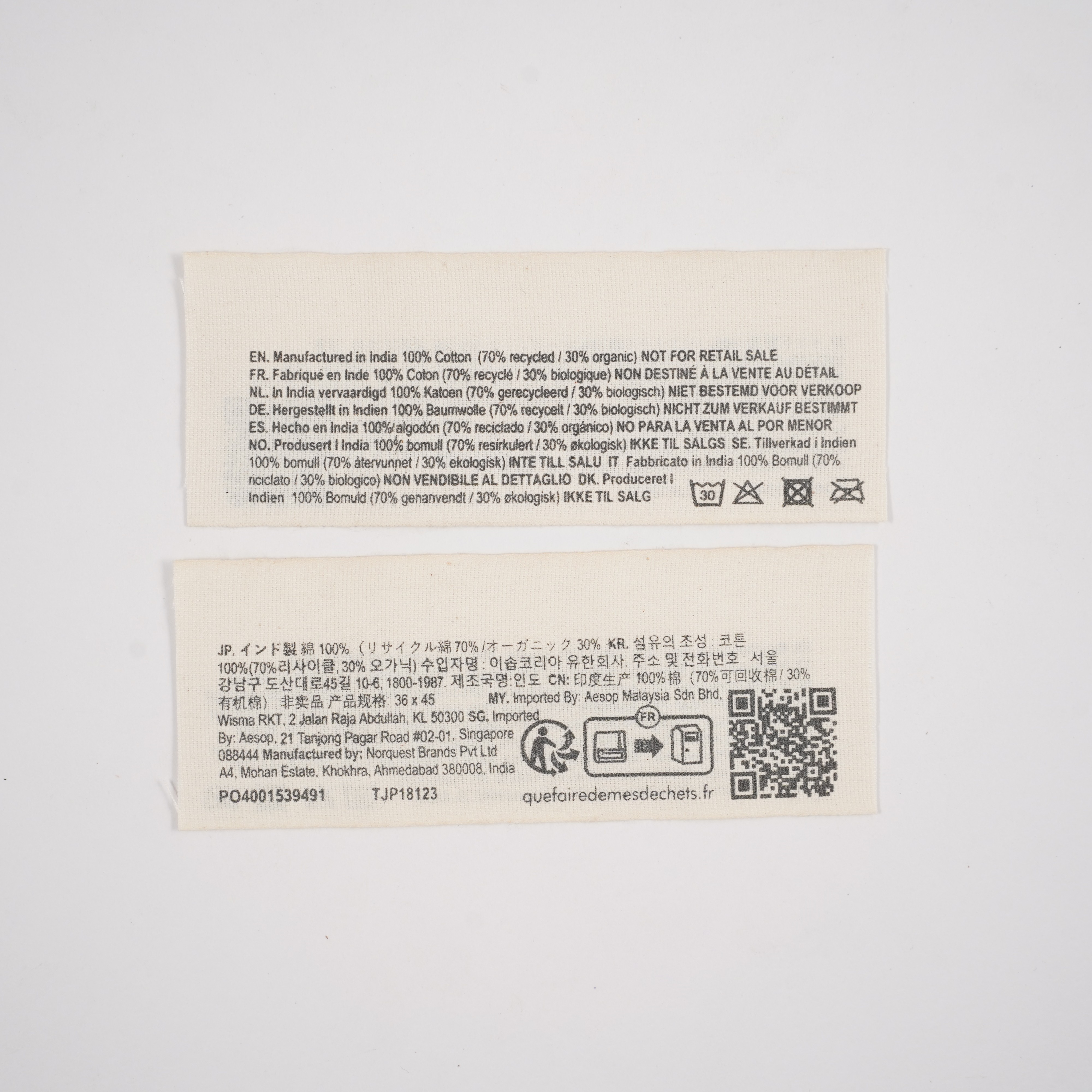 Gots Certified Organic Cotton Label